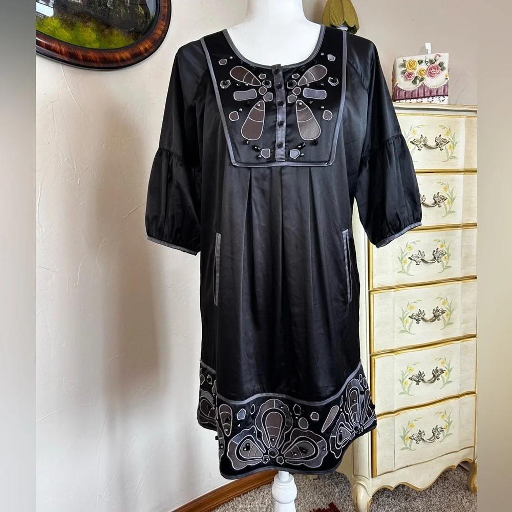 Miss Me Y2K Black Dress Empire Waist Size Medium